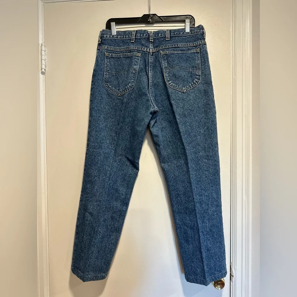 Vintage 80’s Lee Jeans Mens 34x28 Acid Wash Baggy Relaxed Fit Tapered